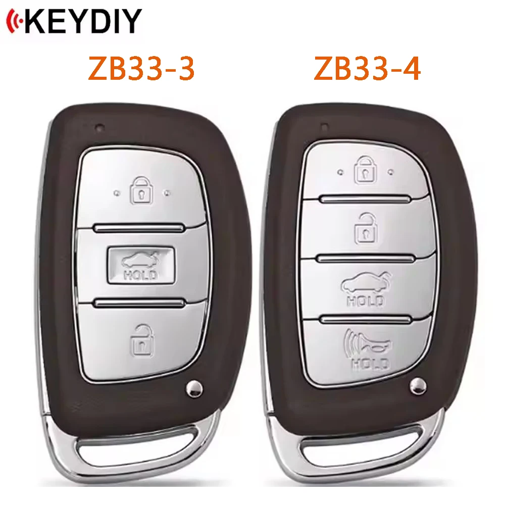 1 Piece KEYDIY ZB33-3 ZB33-4 Universal Smart Remote Key KD ZB Series for Hyundai Style for KD-X2 KD900 Mini