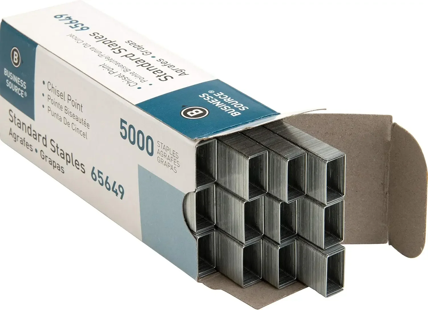 

Chisel Point Standard Staples - Box of 5000 (65649), Silver