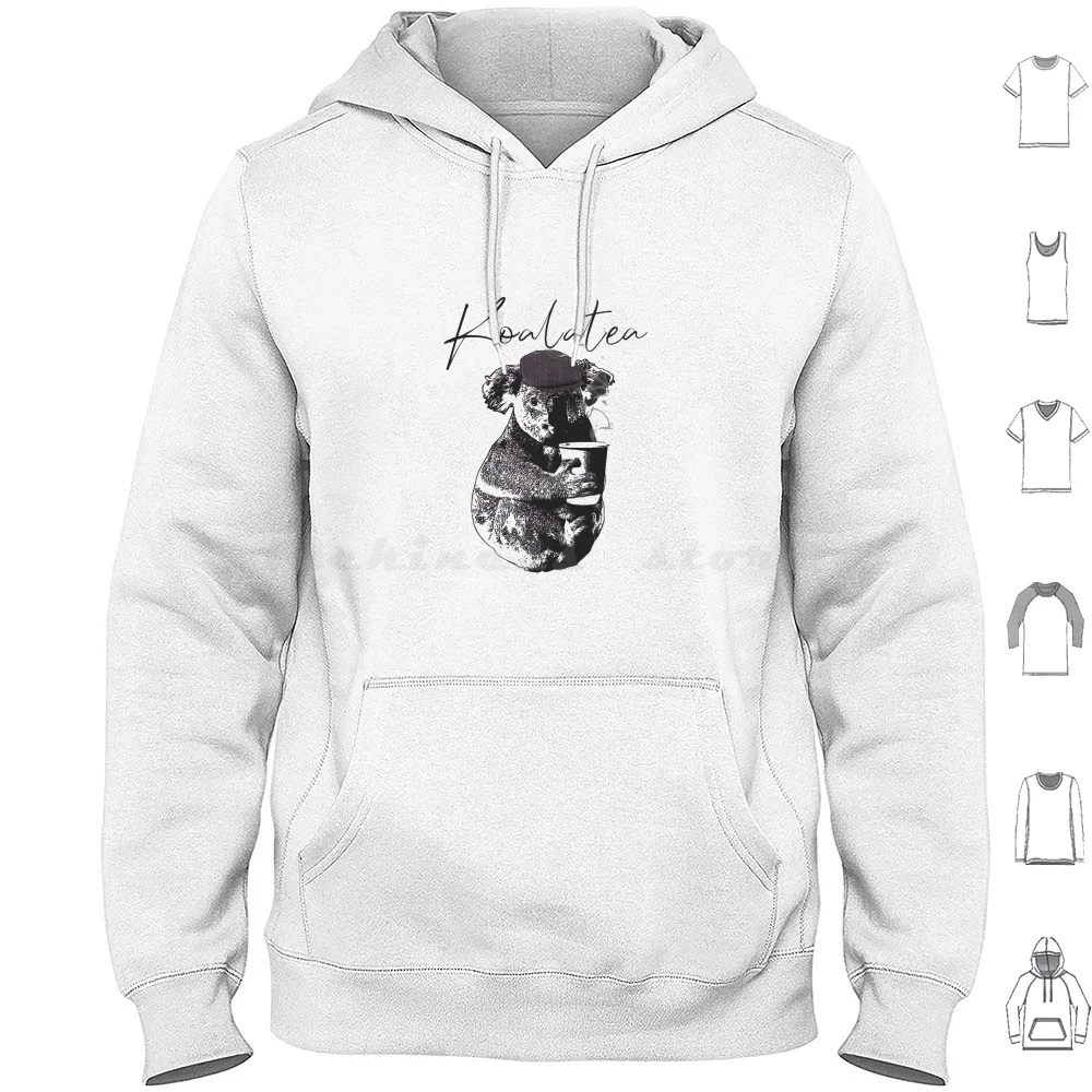 Koalatea Hoodie cotton Long Sleeve Tea Koala Pun Puns Australia Coffee Coffee Lover Hipster Funny Koala Tea Tea Joke Animal