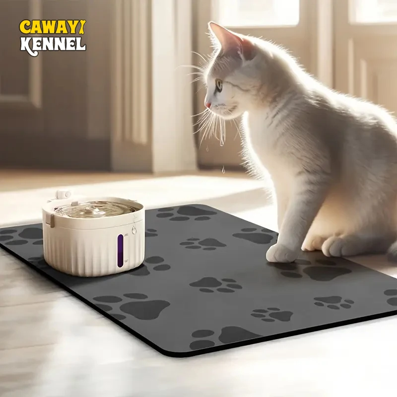 Absorb Water Pet Placemat Dog Food Bowl Mat Cat Feed Mat Cat Dog Drinking Feeding Placemat Pet Bowl Pad Feeder Mats