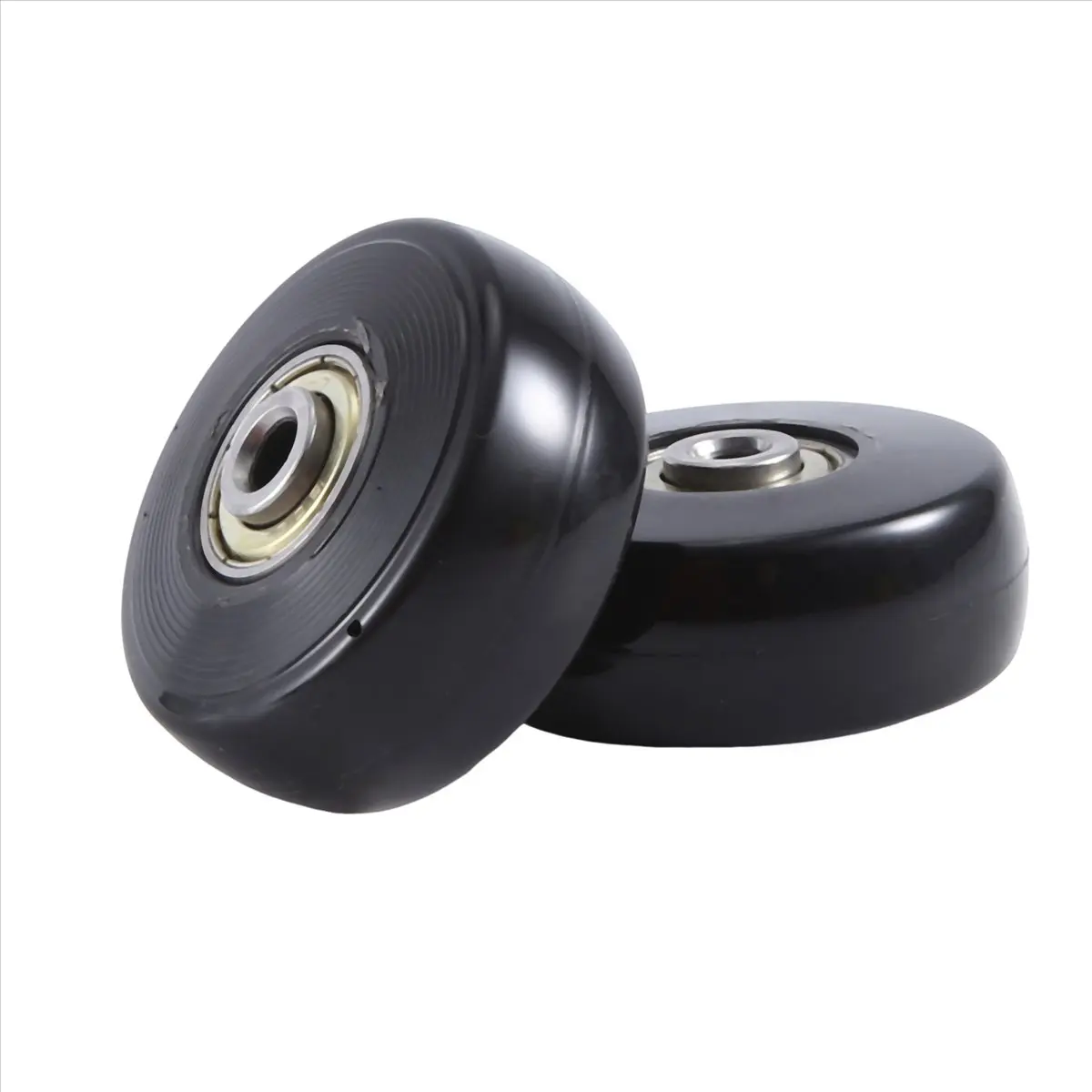 ABQR 50X22mm مجموعة من 2 عجلات بديلة لحقيبة الأمتعة، عجلات دوارة من البولي يوريثان، مجموعات إصلاح محامل من الفولاذ الكربوني #3