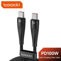 Toocki 100W USB C to USB C Cable for iPhone 15 1/2 Pack PD Fast Charging Quick Charge Type C Cable for Samsung OPPO POCO Realme