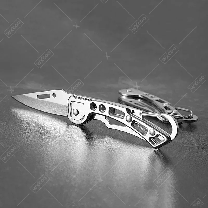 WXCOO Stainless Steel Folding Knife Forged Meat Cleaver Portable Pocket Knife Universal Kitchen Knives Slicing Cutting Knife image 5