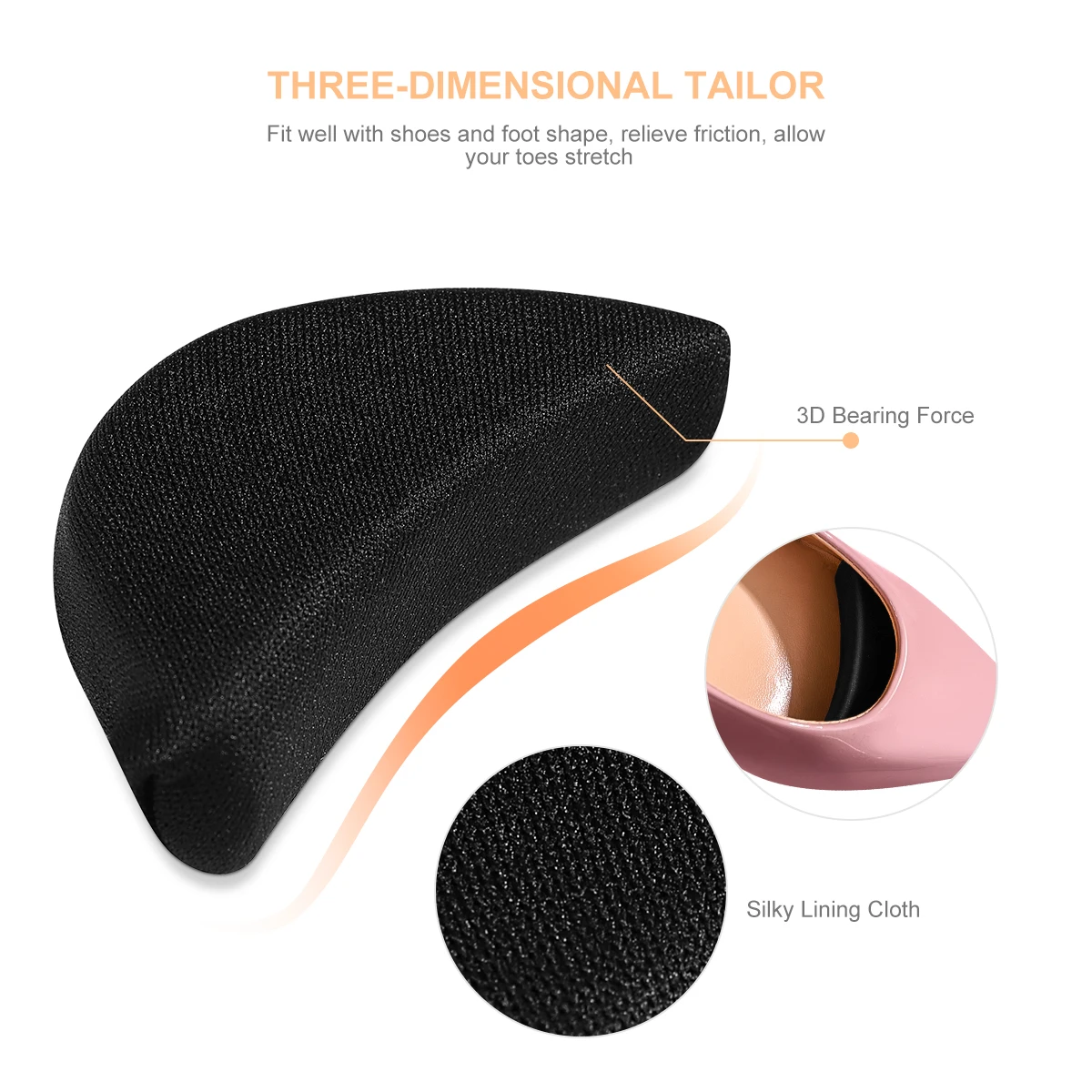 

Shoe Fillers Sponge Inserts for Big Shoes Prevent Heel Slippage Reusable Washable Insoles Half Pads Foot Care Tools