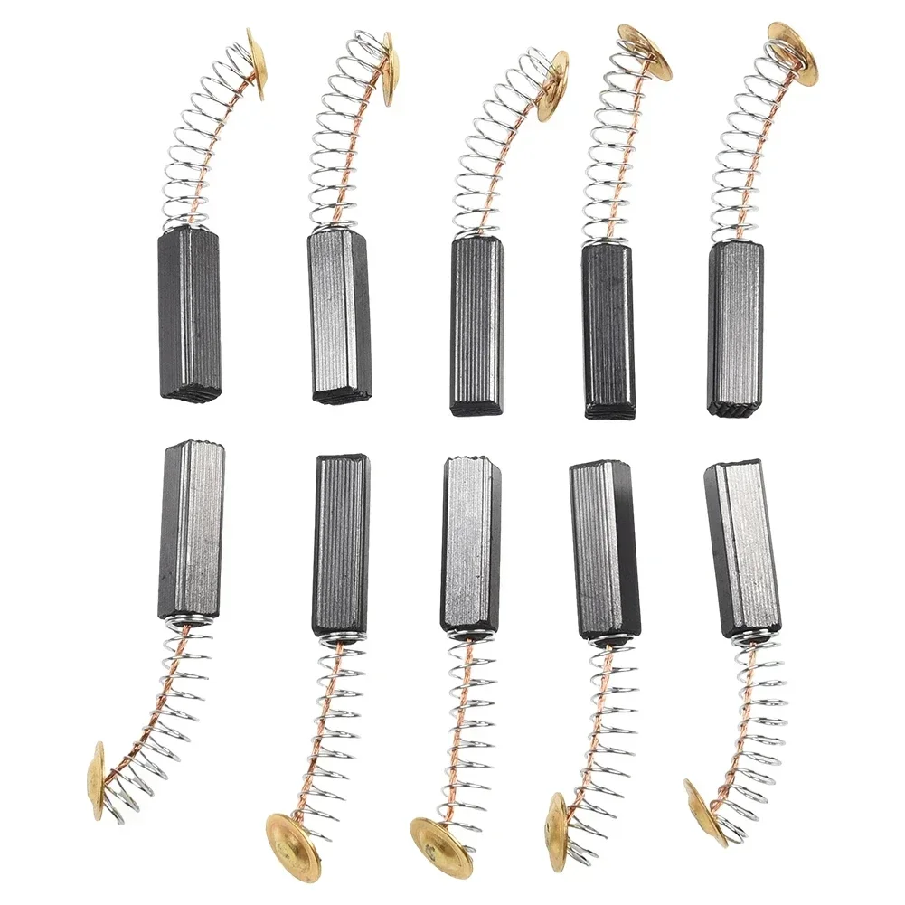 10pcs Power Tool Motor Coal Brushes Feathered 6x6x20mm Motorbrush Drill Carbon Brush Engine Coal Brushes Tools Parts Power Tool