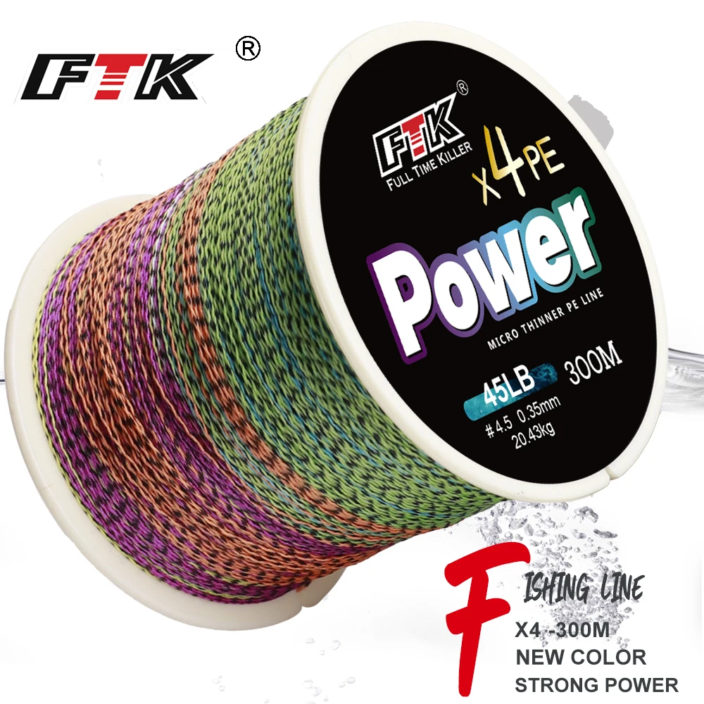 

FTK 4 Strand Braided Fishing Line 300/500m Multifilament Carp Fishing Japanese Braided Wire Fishing Accessorie PE Line Pesca