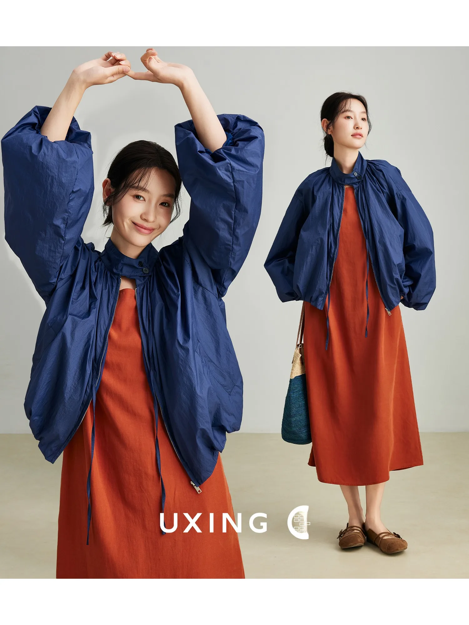 

Lightweight Loose Women's Summer Faion Sun Protection Clothing Long Sve ort Outerwear Zipper Closure Nylon Fiber