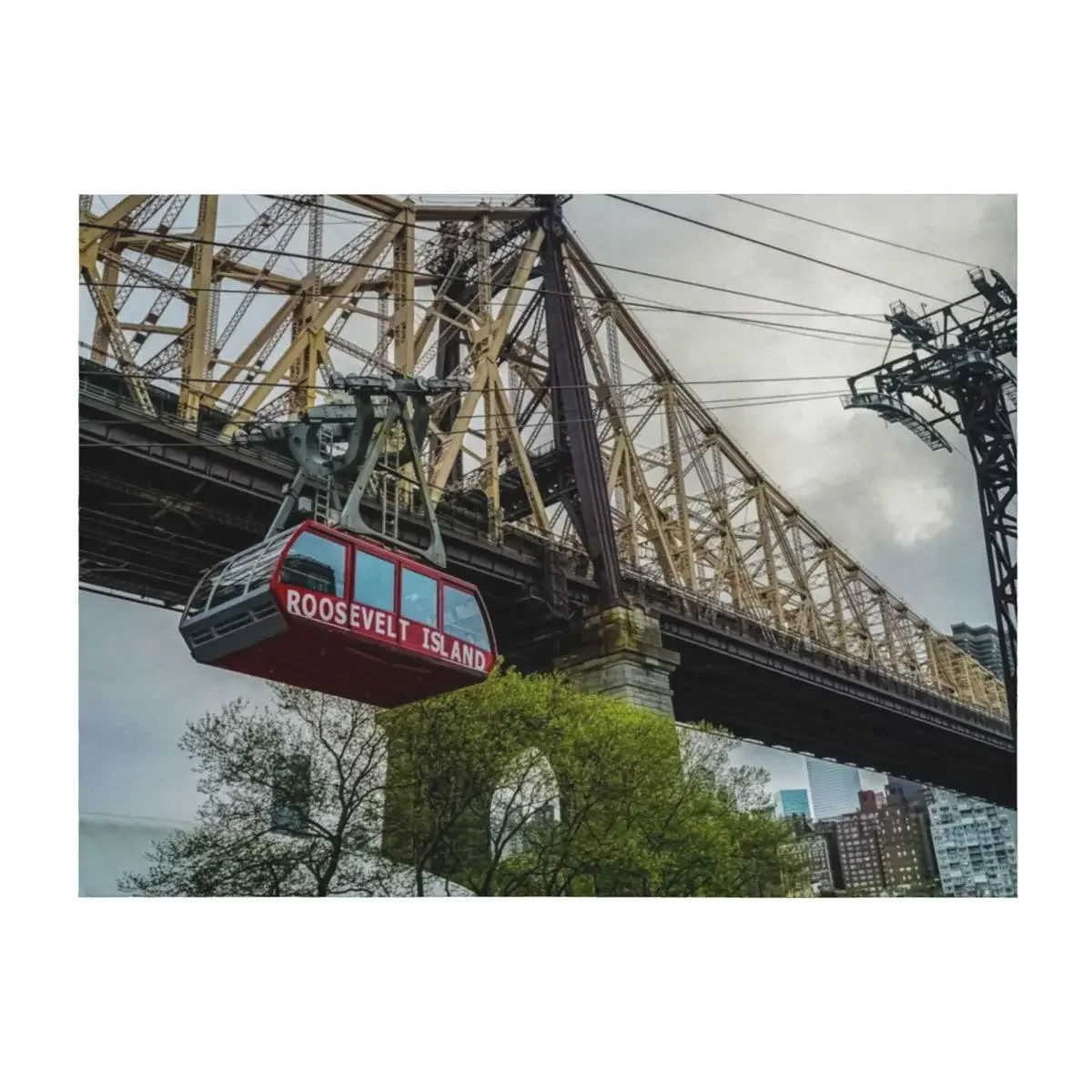 Roosevelt Island Tram, manta de puente Queesnboro, mantas de anime para bebés, mantas de ropa de cama de verano