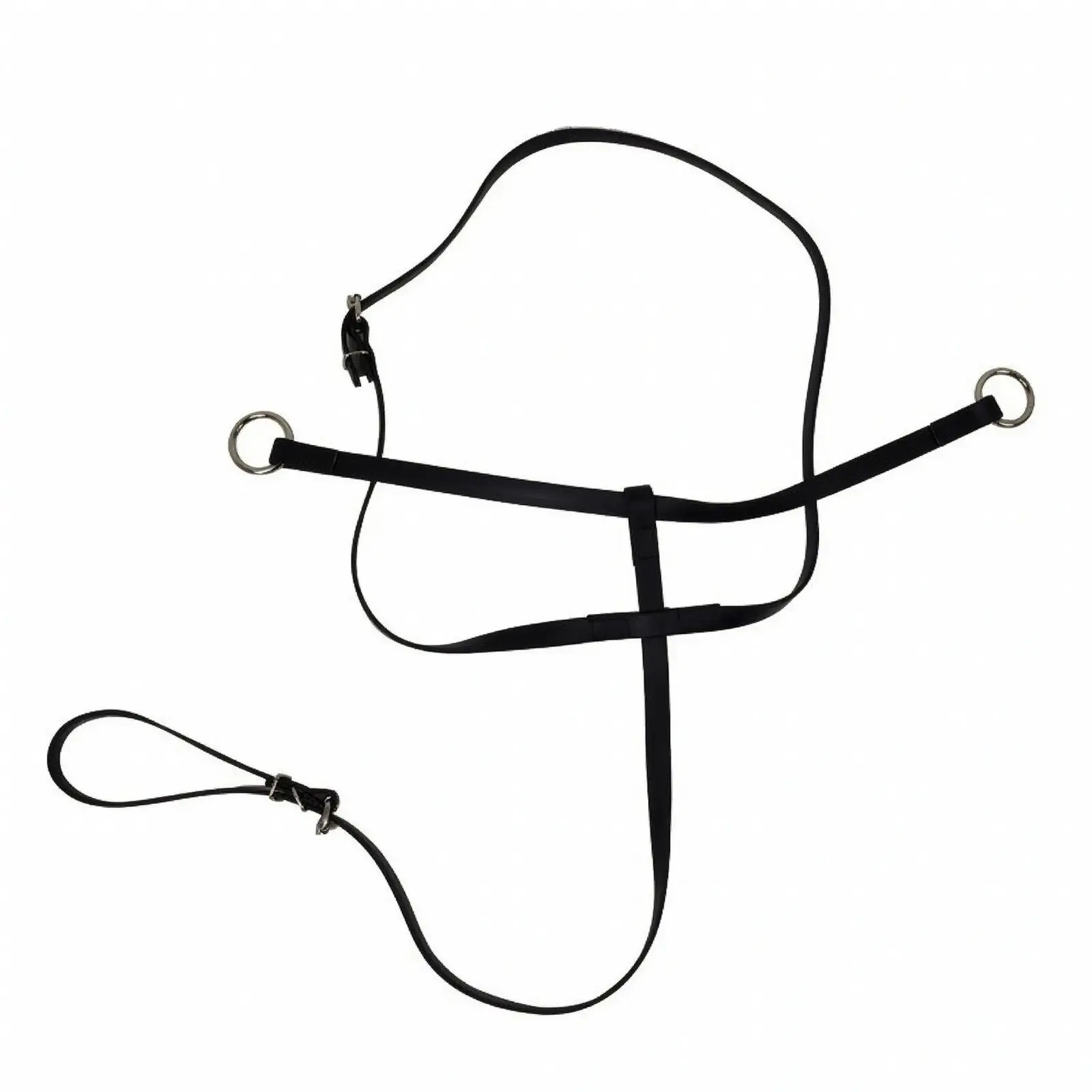 Secure Head-Lowering Strap Adjustable Equestrian Strap with Metal Rings