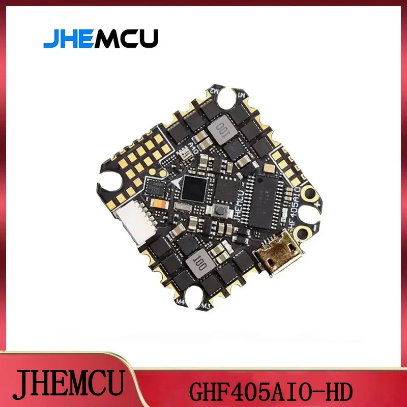 

JHEMCU GHF722AIO-HD All-in-One FC 40A - Integrated Baro, OSD, BlackBox & 4-in-1 ESC | 2-6S for FPV Freestyle, Cinewhoop Drones