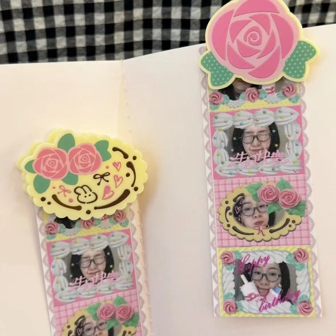 2Pcs Rabbit Animal Hair Clip Set for Women Cute Rose and Bunny Acrylic Barrettes Sweet Design Hairclips Jewelry