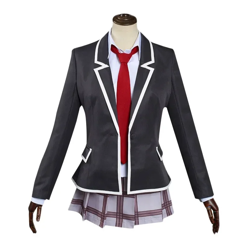 Anime High Rise Invasion Mayuko Nise Cosplay Costume Tenkuu Shinpan School Girl Uniform Skirt Set Women Carnival Suit