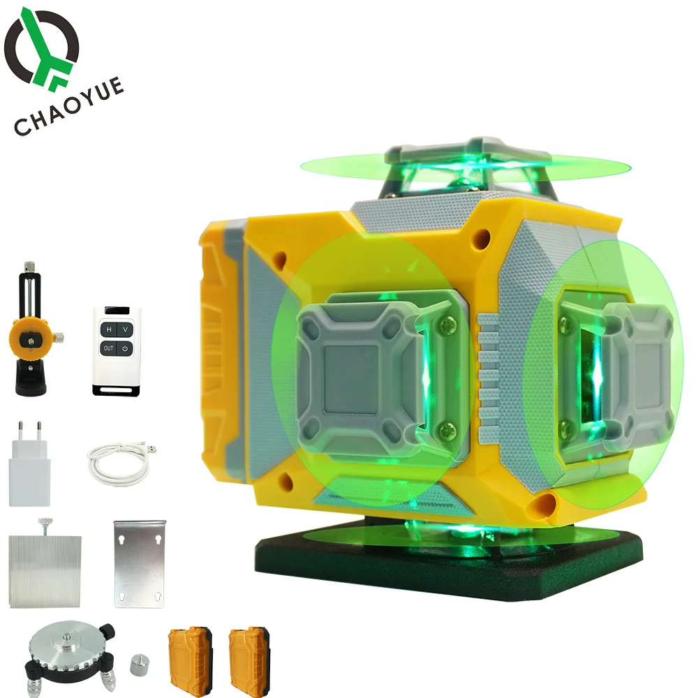 

High Precision 16 Lines 360° Green Beam Laser Level Measuring Tools for Construction