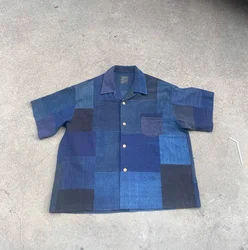 VISVIM ICT WALLIS Vintage fabric patchwork shirt