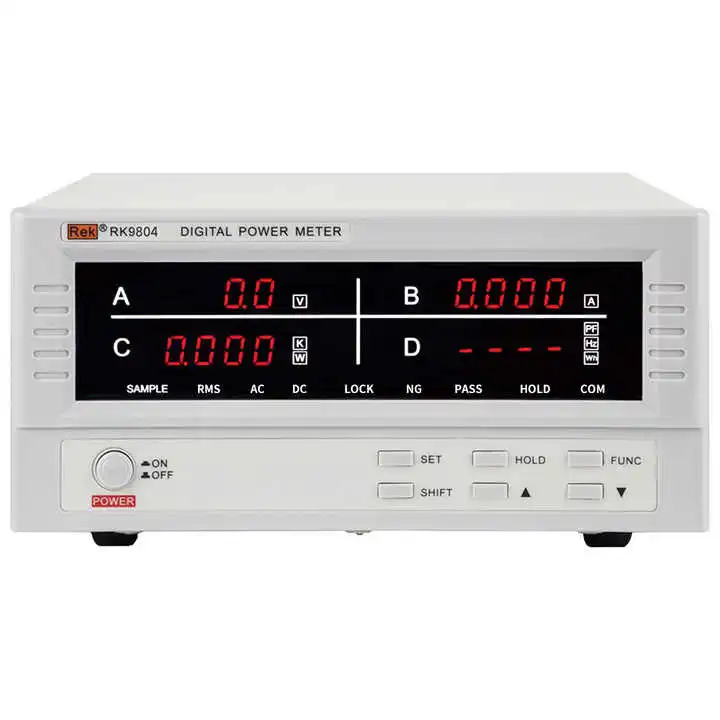 Rek RK9804 Intelligent digital power meter 2-600V 20A 0.01W-12KW 40-400HZ AC-DC standard 232 Optional g485