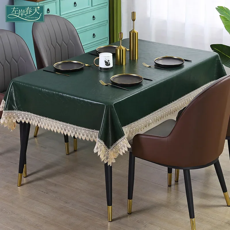 

PVC Square Tablecloth Rectangle Waterproof Table Cloth Tabletop Cover Oil Proof Wipeable Table Covers for Kitchen Garden Dining