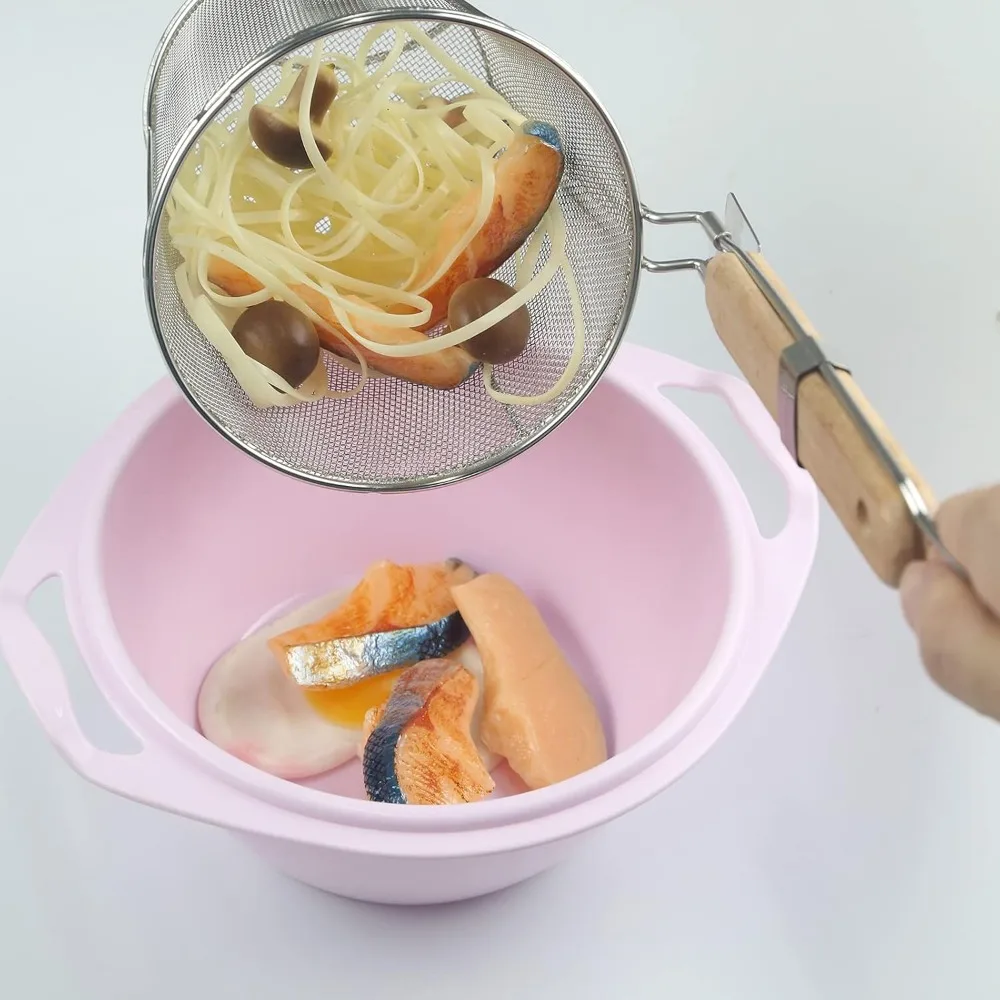 Tenta Kitchen Miracle Noodle Angel Hair Pasta Noodle Blanching Basket، Barilla Thin Spaghetti Pasta Deep Strainer مقشدة مع W
