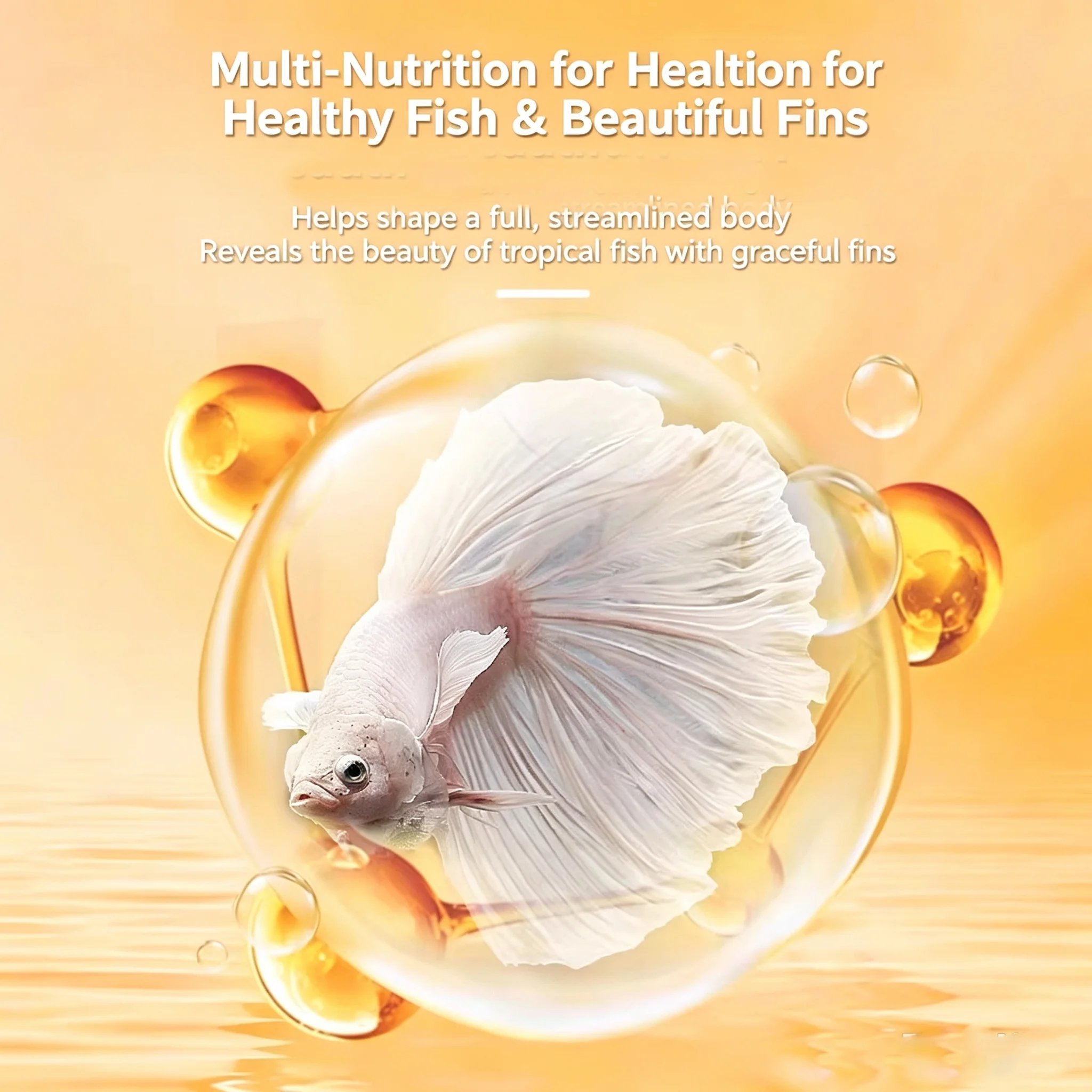 Small Fish Food Nutritious Tropical Fish Feed Flakes for Guppy Betta Zebrafish Angelfish High Protein Color Enhancing Clear Wate