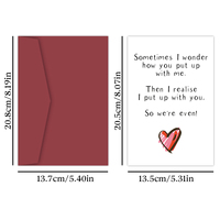 1pcs Funny Wedding Anniversary Card,Heartful Birthday Cards For Him Her,We Put Up With Each Other, Love Card For Husband Wife