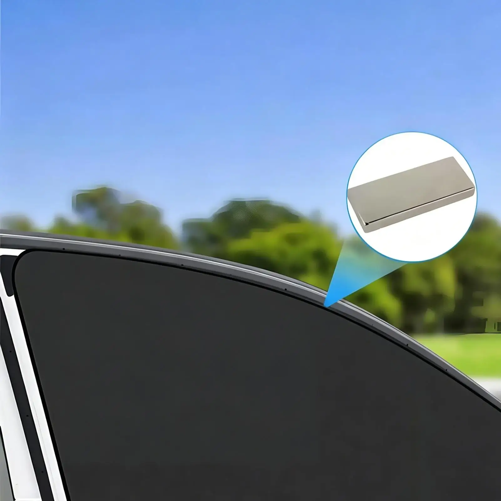 Side Window Sun Shade Magnetic Blackout Blinds Car Window Sun Blocker For SUV Van Travel Daily Commuting Long Driving Outdoor