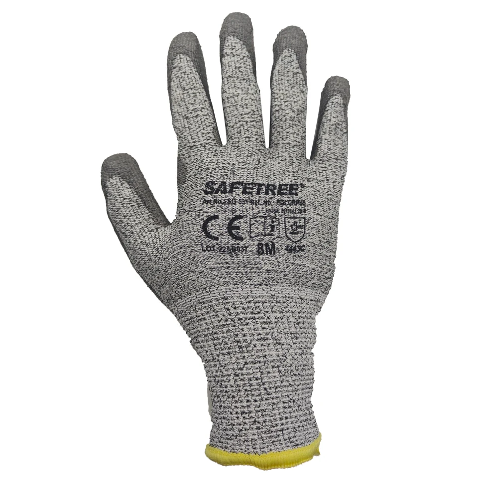 SAFETREE Level 5 HPPE Cut-resistant Safety Glove Anti-Cut Work Gloves Contruction Cut Proof CE