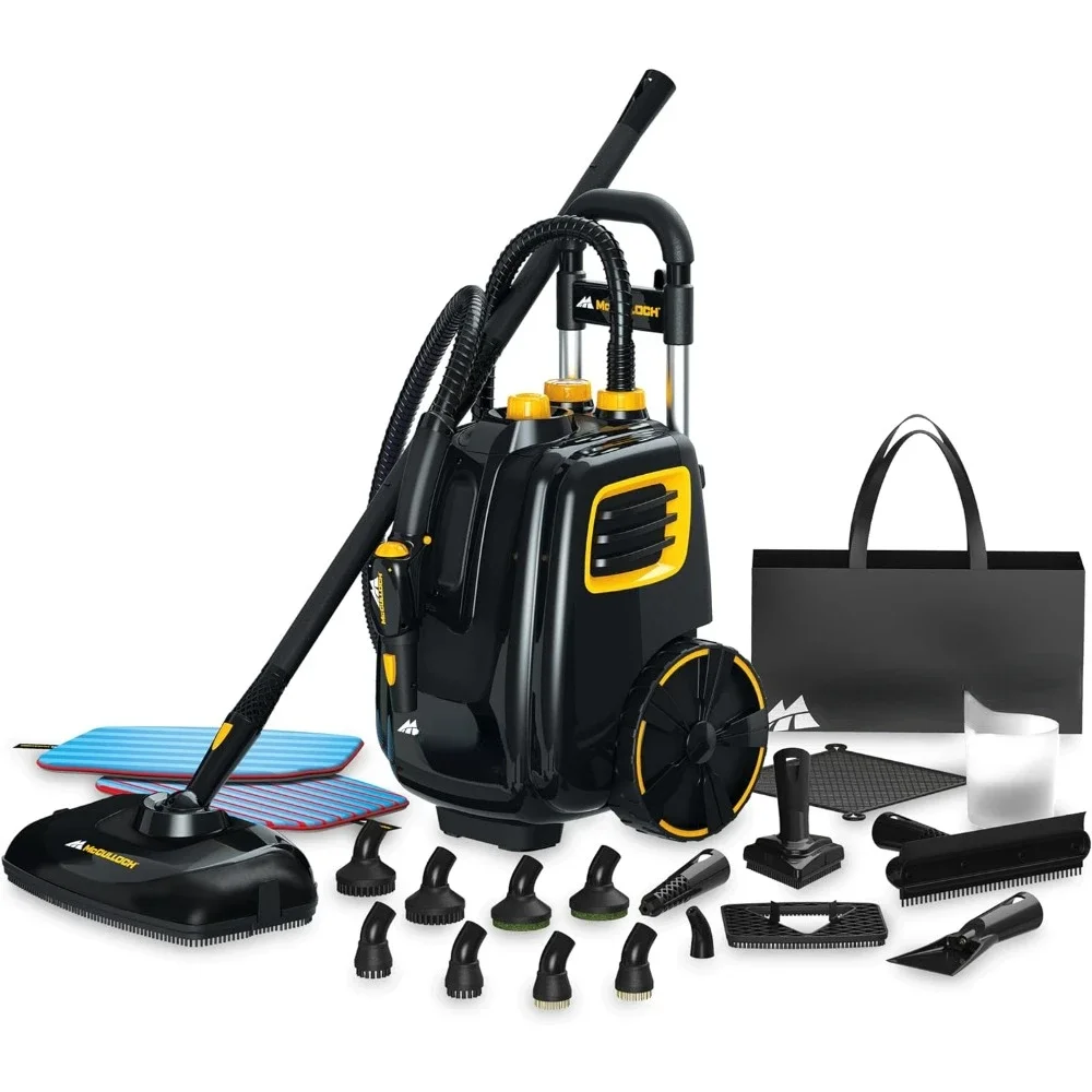 

home.Deluxe Canister Steam Cleaner with 23 Accessories, Chemical-Free Pressurized Cleaning for Most Floors, Counters, Appliances