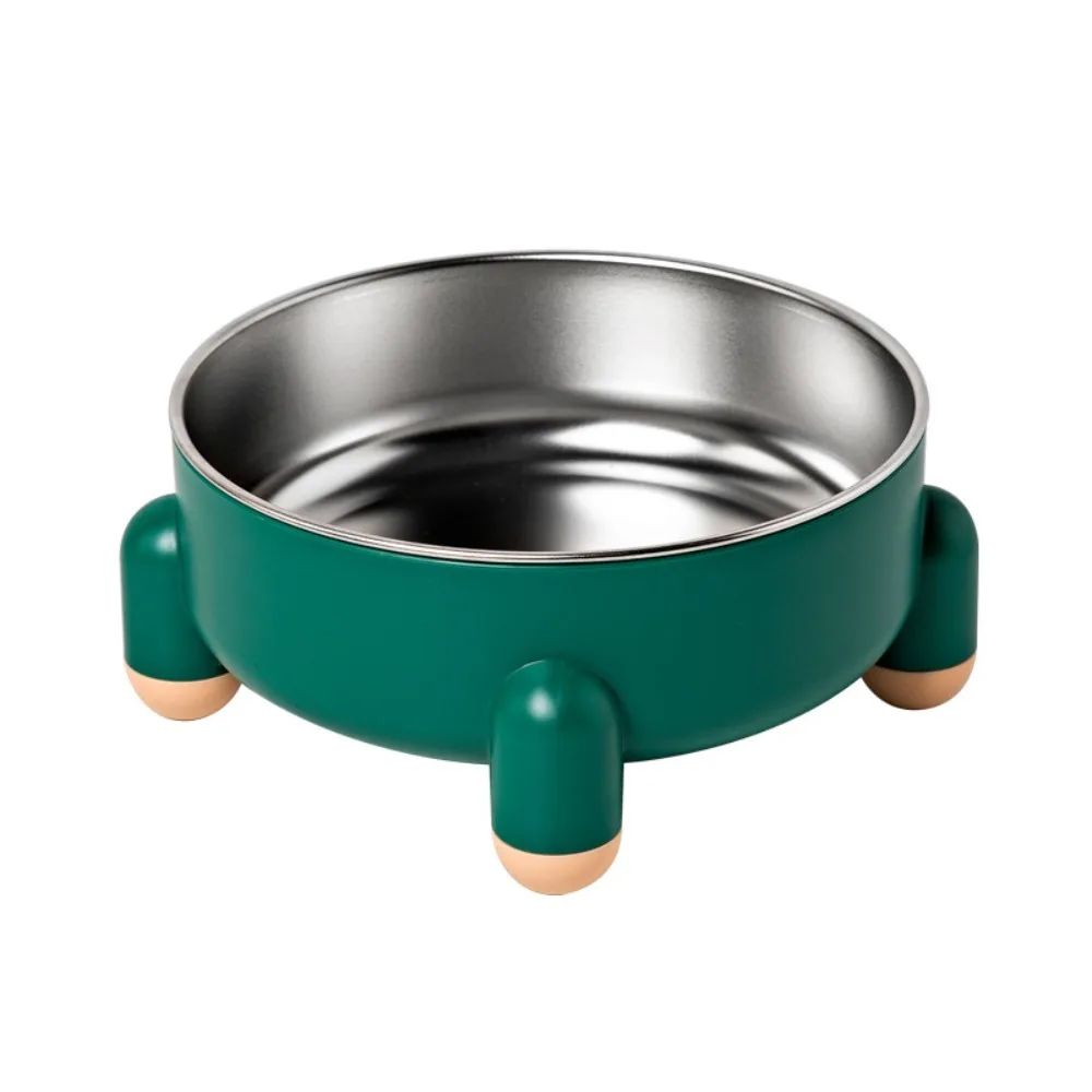 

Non Slip Base Pet Food Bowl Spill Resistant High Foot Neck Protection Splash Proof Bowl Rust Proof Dog Water Bowl Indoor
