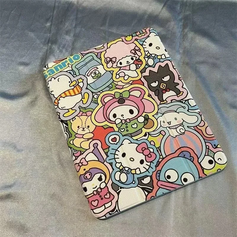 

Kuromi Acrylic Three-fold Ipad Case for Air6 7 11th 11in Protective Cover 10th 10.9in 9th 8th 10.2in 5th 6th 9.7in Tablet Cases
