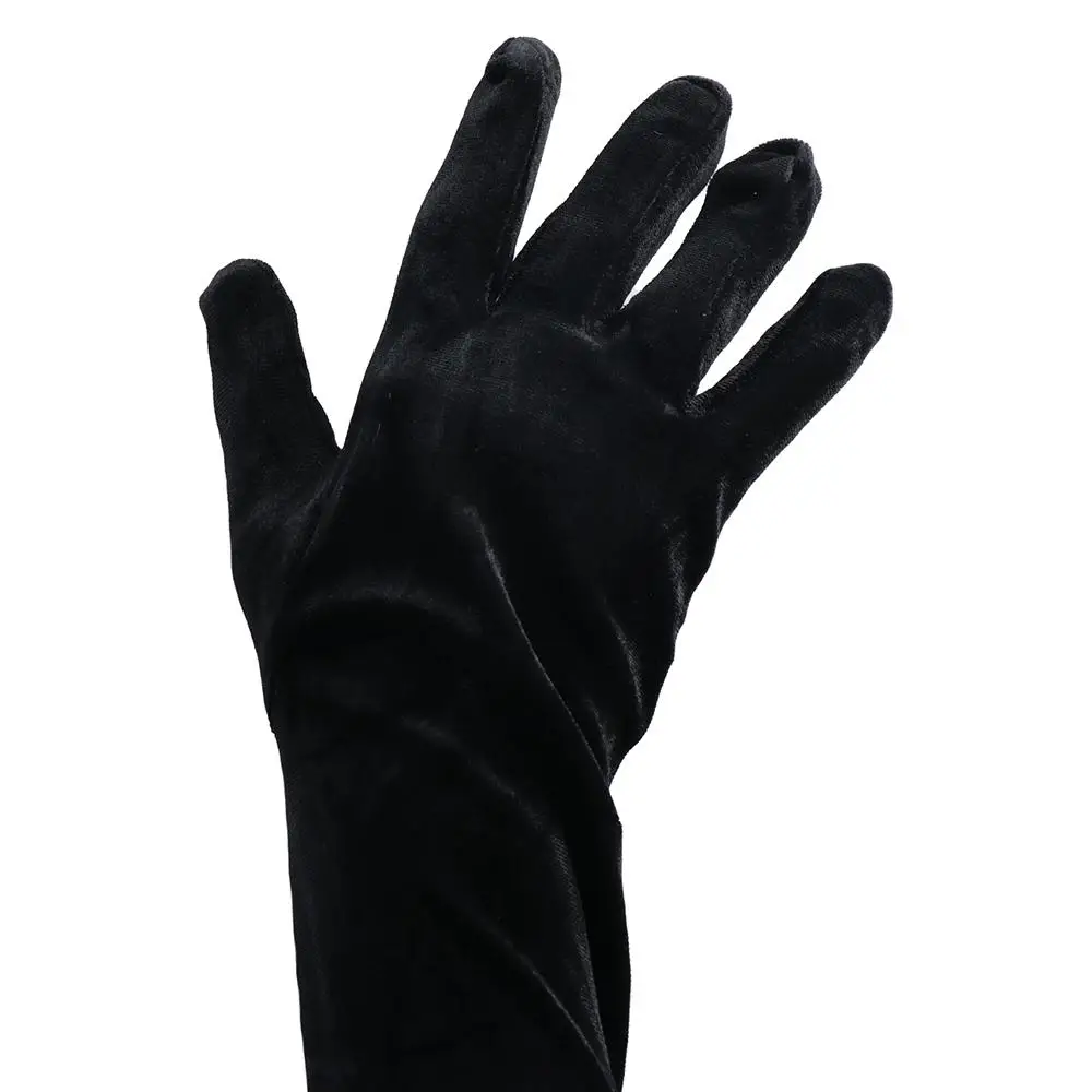 Guantes largos de terciopelo para mujer, manoplas cálidas para vestido de cena, banquete, fiesta, Cosplay, etiqueta, boda