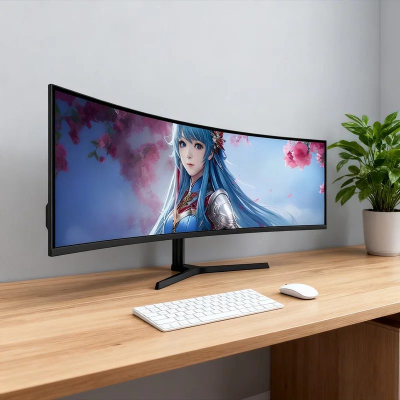 Hot Sale 49 Inch 5K Gaming Curved Monitor Wide View 120hz Display E-sports Dedicated Desktop Computer Monitor