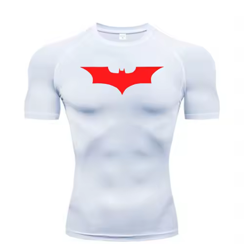 Bat Printed Men's Tight T-Shirt Running Compression Compression T Shirt Gym Fitness Jogging Short Sleeve Male Casual Shirt Tops - Image 9