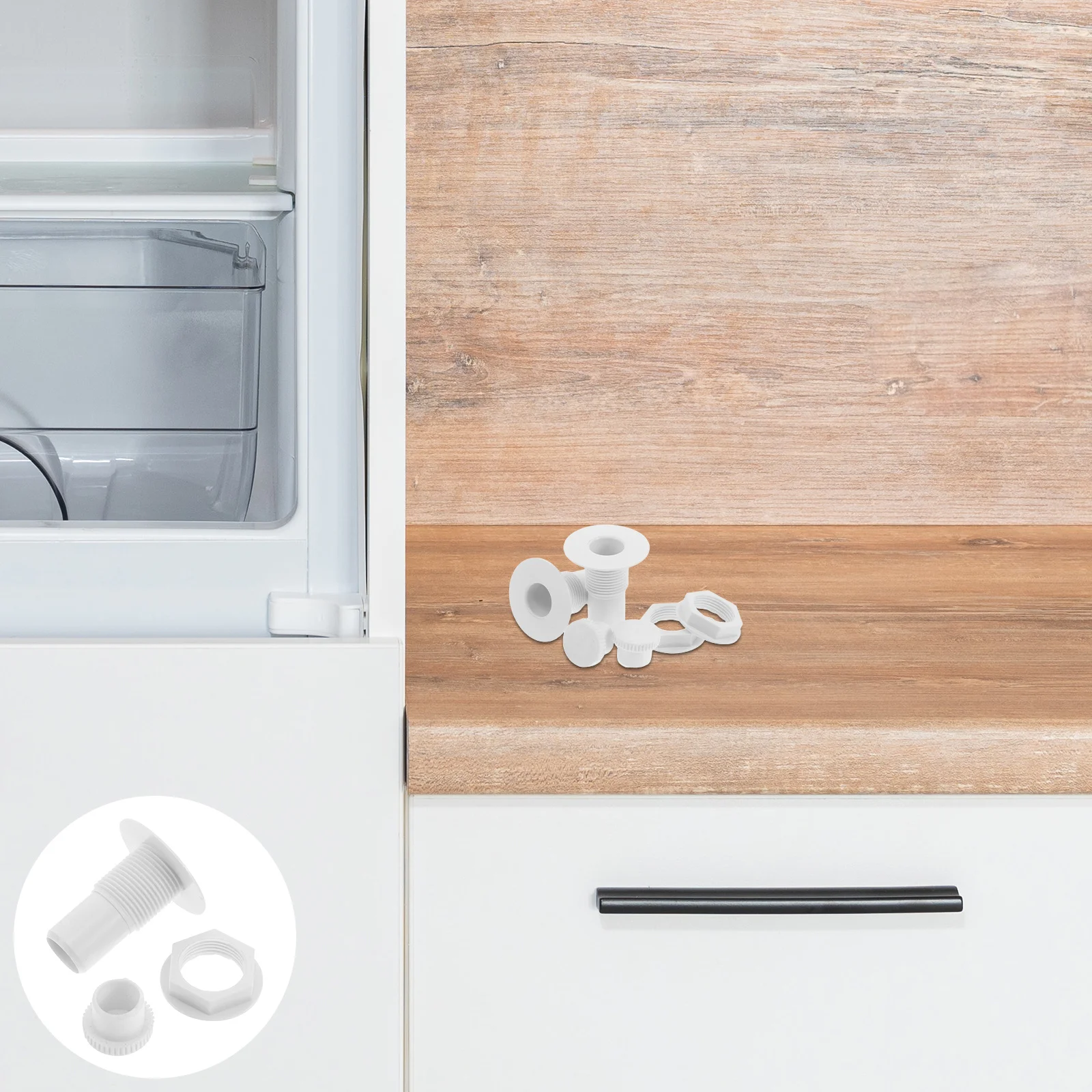 

2Sets Freezer Chest Drain Plugs Plastic Refrigerator Drain Hole Stoppers Leak Proof Easy Installation Broad Compatibility