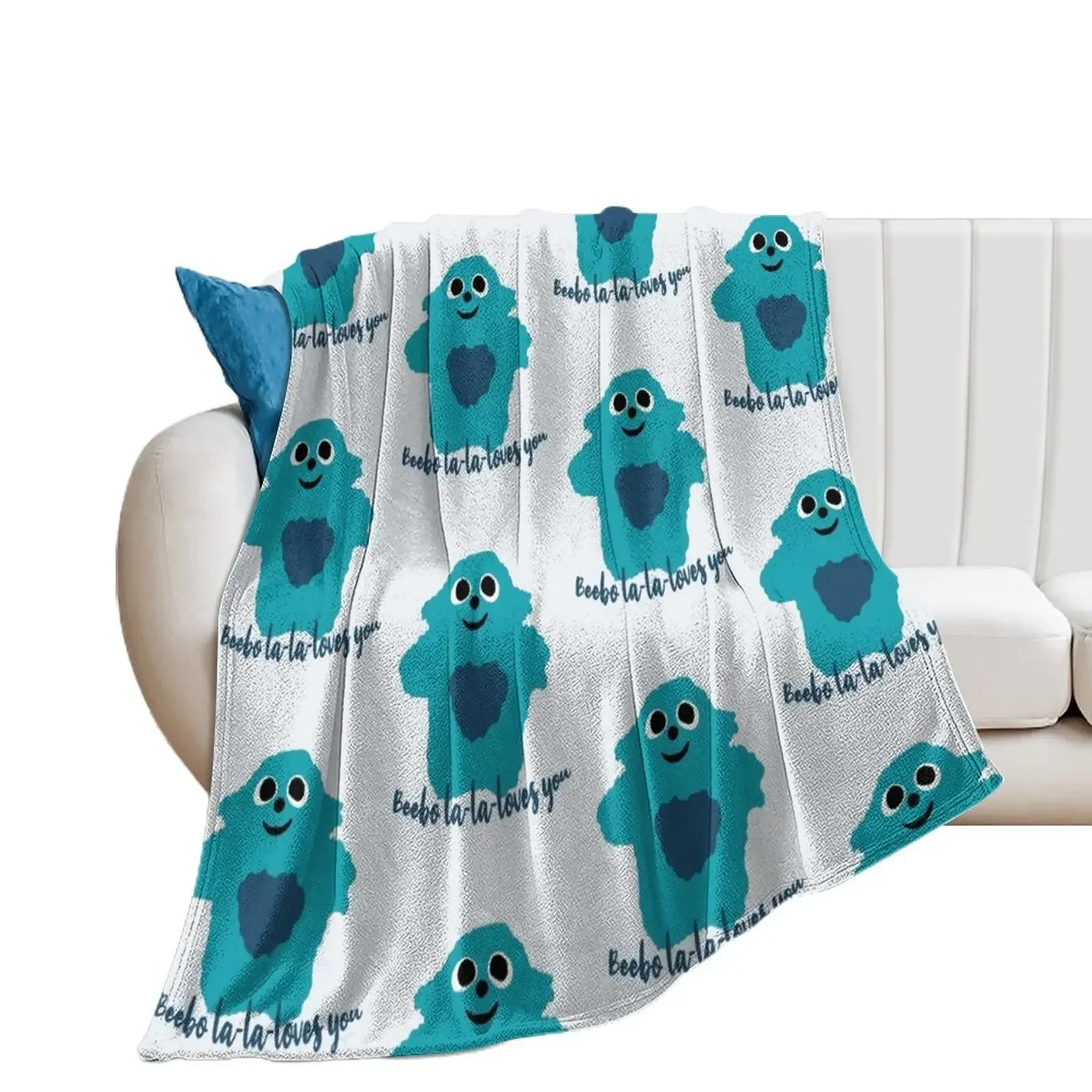 

Beebo la-la-loves you Throw Blanket Picnic funny gift Flannel Luxury Throw Blankets