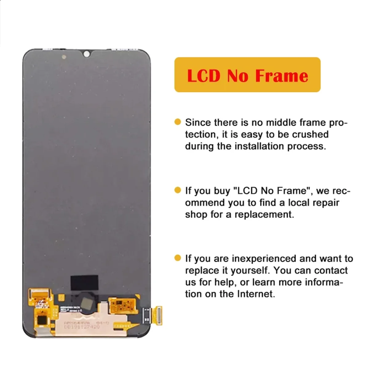 Display For OPPO Reno3 / A91 / K7 LCD With Touch Screen Digitizer Assembly Reno 3 4G CPH2043 Replacement with Screwdrivers Glue