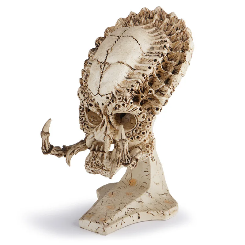 Resin Craft Skull Statues & Sculptures Creative Movie Character Alien Predator Skull Figurines Sculpture Ornaments For Home