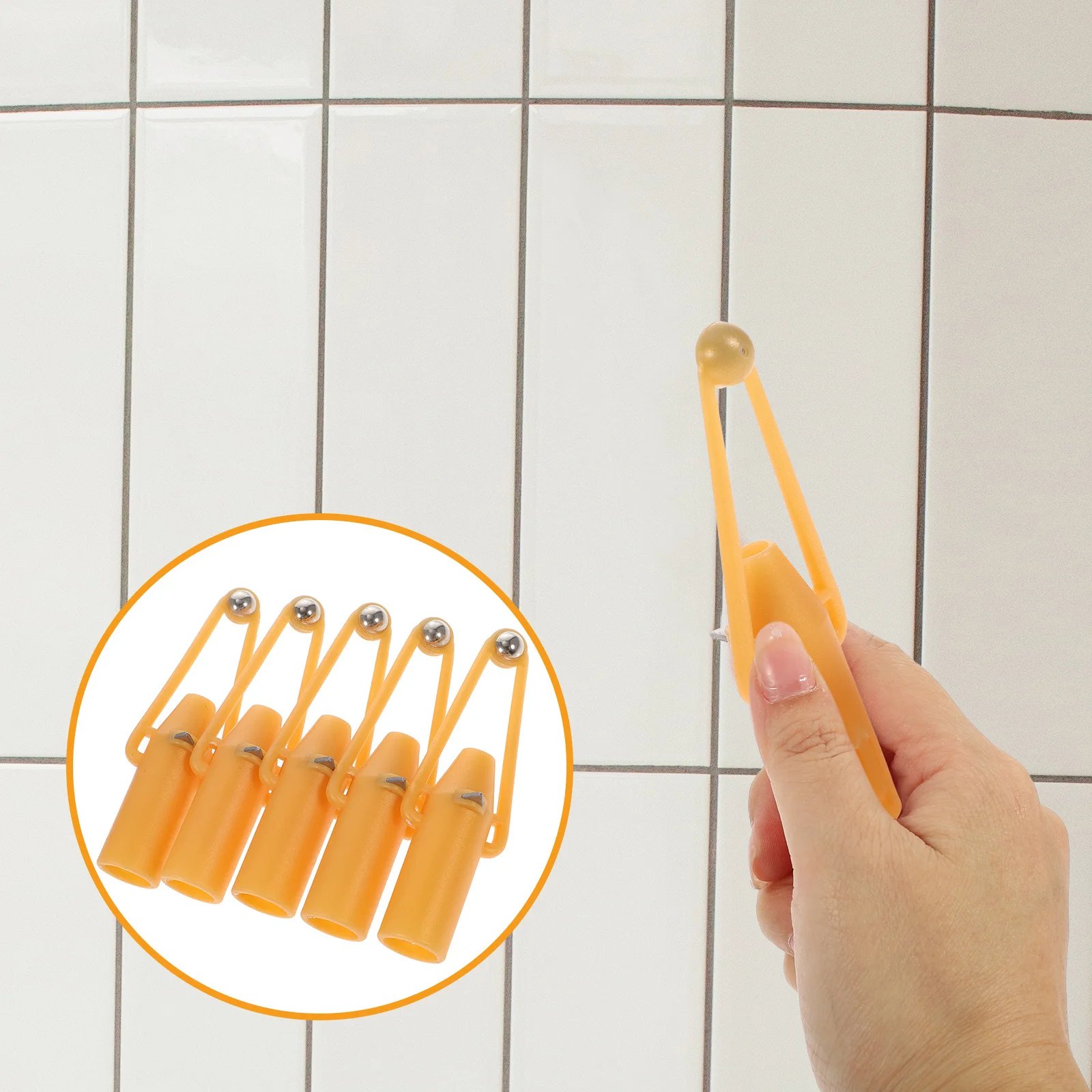 

5pcs Ceramic Tile Steel Ball Caulking Tool Grout Filling Construction Equipment Grouting Joint Pressing Tool Metal Caulk