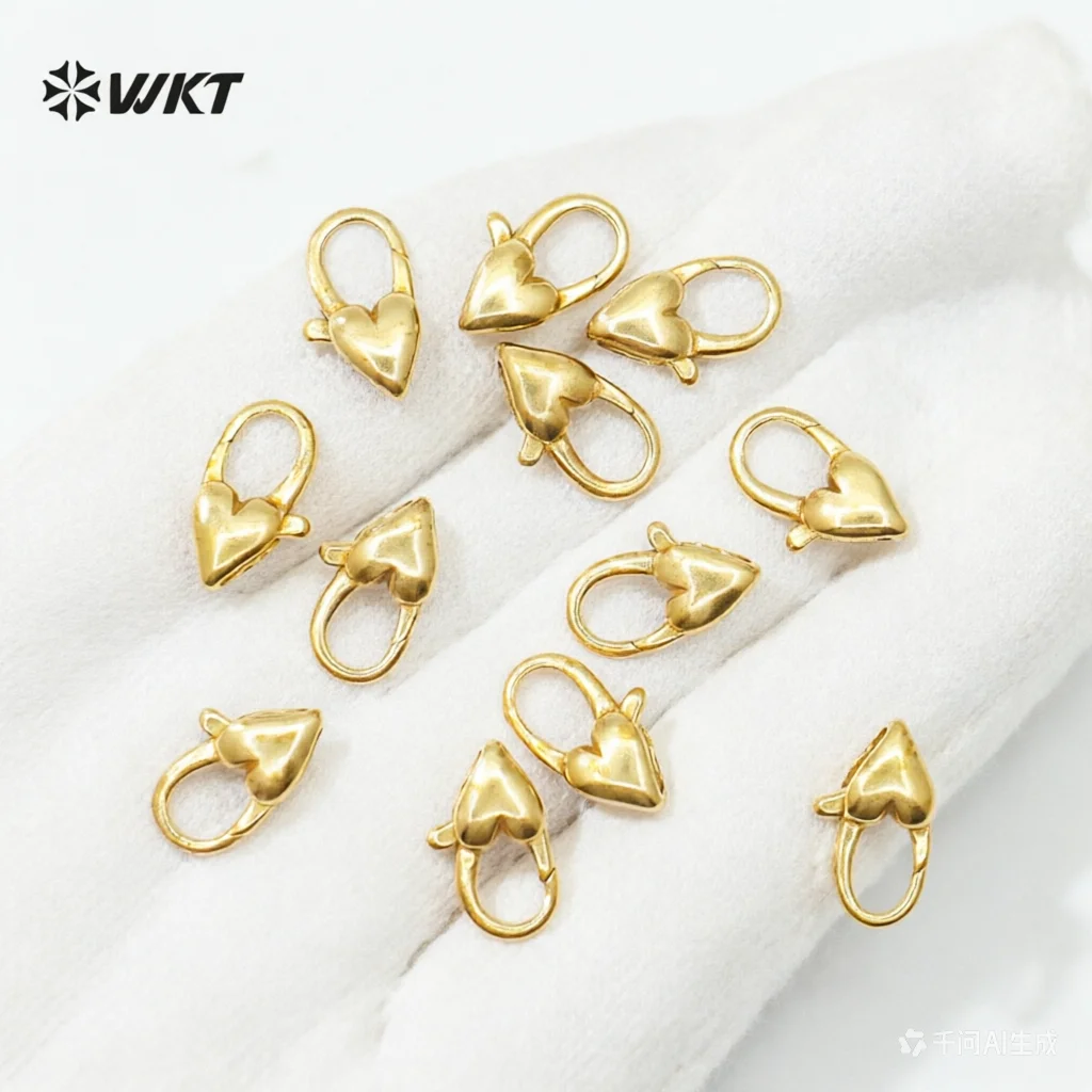 

WT-JFE132 New Design Jewelry Accessories Clasp Heart Lobster Connector Necklaces Bracelets Making Findings DIY