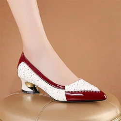 New High Heels Fashion Thick Heels Soft Soles Not Tiring Women's Single Shoes