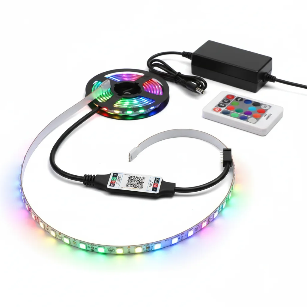 

Адаптер-контроллер RGB для светодиодных лент 5050 3528, мини-разъем Female на 4-контактный разъем, умный, Bluetooth, DC 5-24В