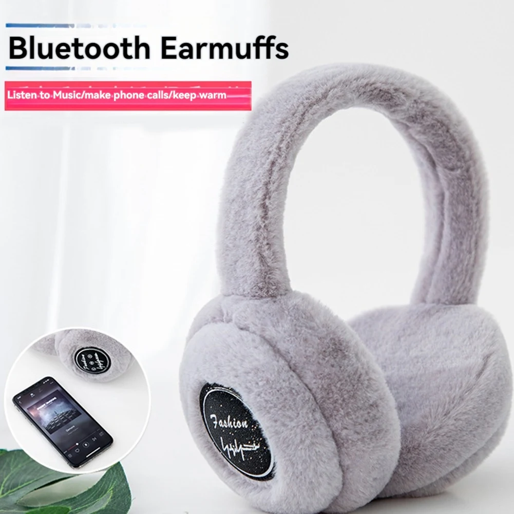 

(Гарантия) Зимние наушники Теплые наушники Беспроводные наушники Bluetooth 5.0 Наушники с очень мягкими