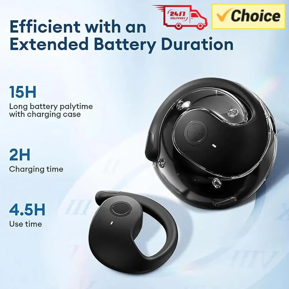 سماعات أذن مفتوحة HY-T26 سماعة لاسلكية تعمل بالبلوتوث 5.0 AI سماعات HIFI جودة صوت طويلة التحمل HD لغة مترجم سماعات أذن