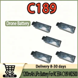 Rechargeable Lithium Power Cell 7.4V 1200mAh, Replacement Component Suitable for RC ERA C189 MD500 Bird RC Helicopter
