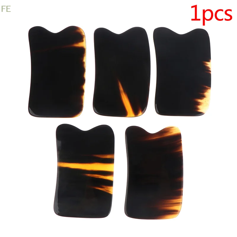 [FE] Horn Guasha Board Scraping Plate Massage Tool SPA Acupuncture Stone Scraper Body Massager  Traditional 1 piece
