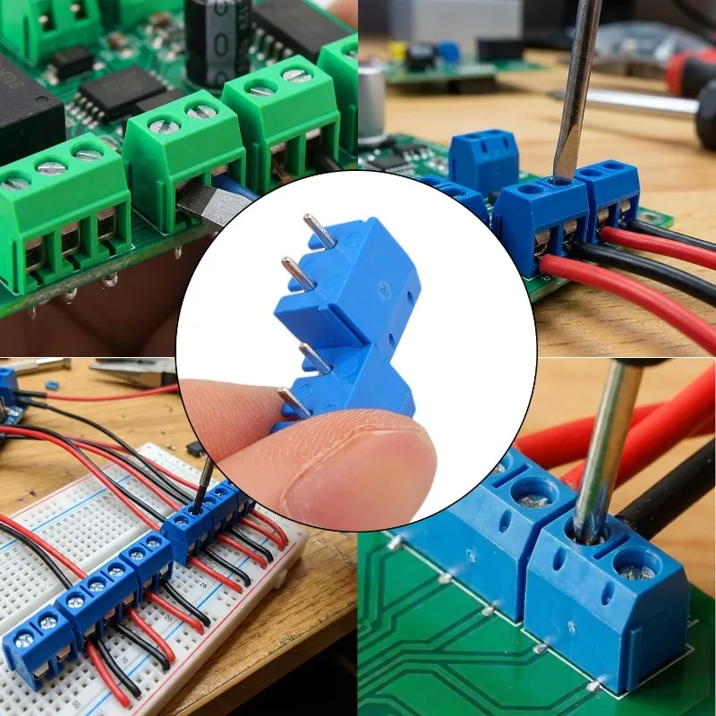 50-200PCS Universal Use Electrical Terminal Connector PCB Board Screw Blocks Spliceable Steel Wire Blocks Circuit Control Wiring