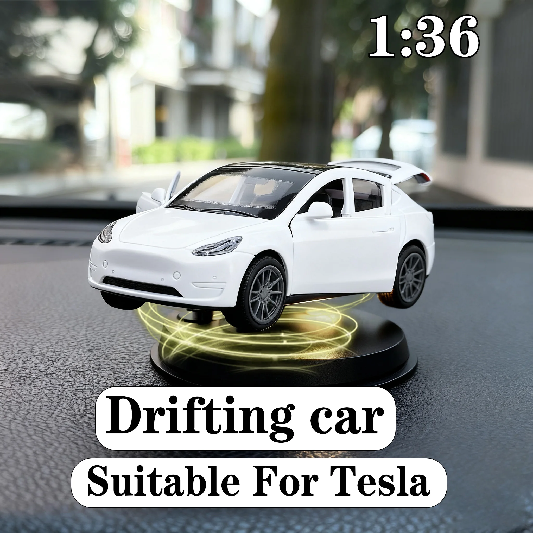 

Drift Rotating Ornaments Car Toy Model For Tesla Model 3 Y X Car Model Ornament Fun Child Men Gift Car Center Console Decoration