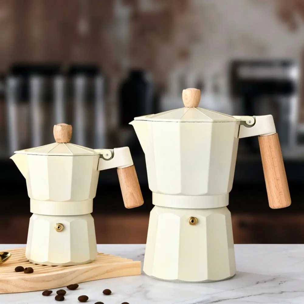 Classic Aluminum Espresso Moka Pot Italian Coffee Brewer Octagonal Stovetop Percolator Home Kitchen Coffee Tool
