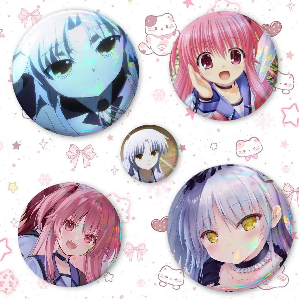 Anime A-Angel Beat-s Fashion Button Badge Pin Set Cool Anime Game Cartoon Music Design Brooch For Backpack Clothes