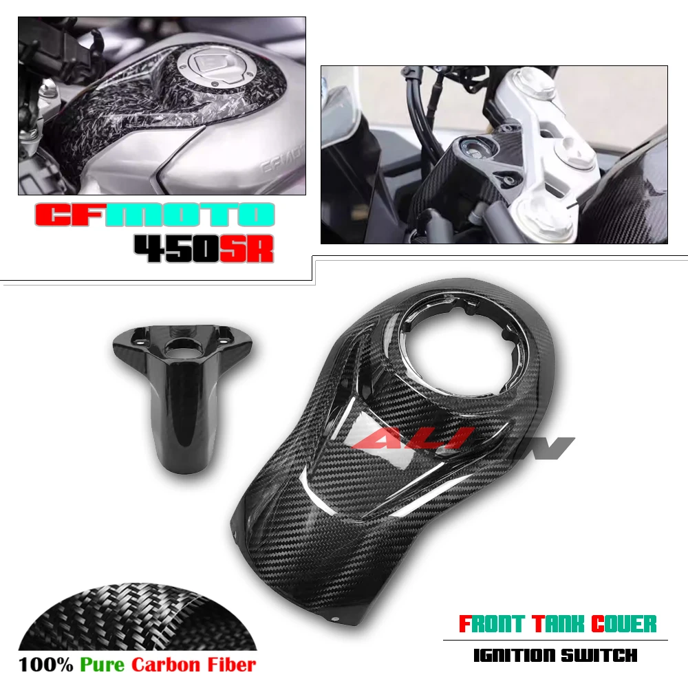 Motorcycle Ignition Starter Lock Decorative Cover Keyhole Tank Fuel Cap Guard Fairing Case Protector For CFMOTO 450SR 2022 2023