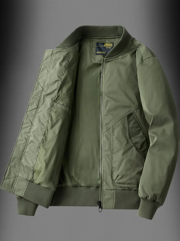 

2025 New Pilot Spring Autumn Loose Casual Baseball Jaet Outerwear Faion Urban Sle Polyester Fiber Windproof Zipper Closure