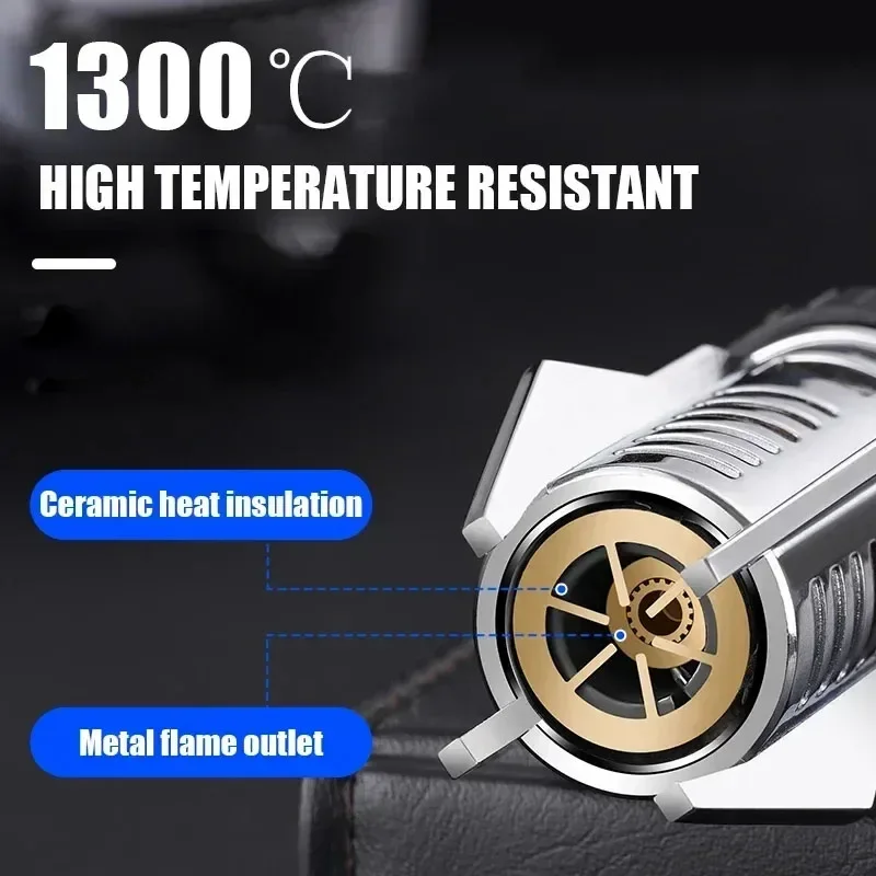 Planet Lightsaber Butane Gas Lighter 360° Use Metal Outdoor Windproof Turbine Torch Jet Lighter Gun BBQ Welding Cigar Tool